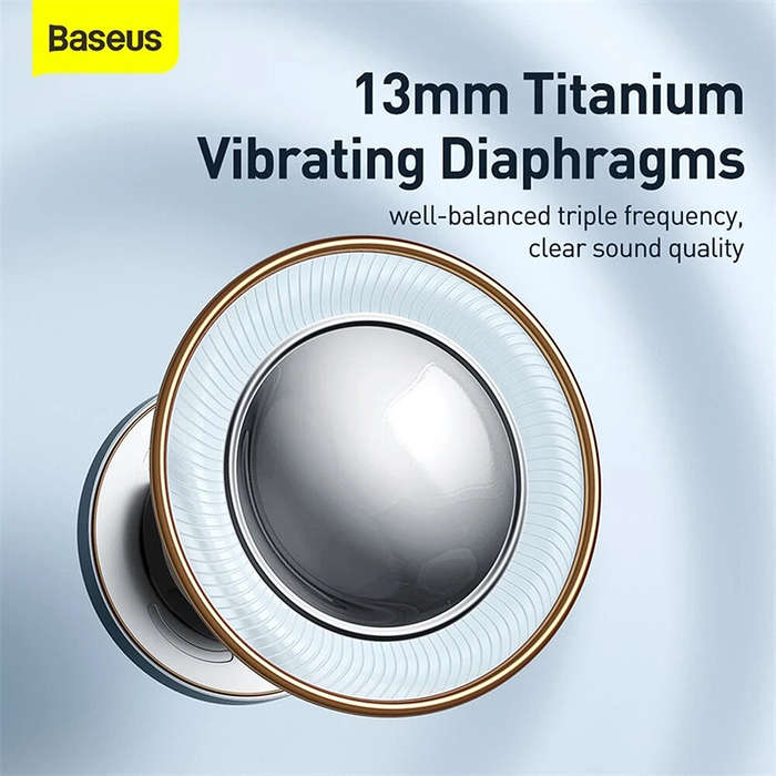 Baseus E3 TWS bluetooth V5.0 Earphone 13mm Titanium Driver Low Latency 330mAh Battery Flash Charge I