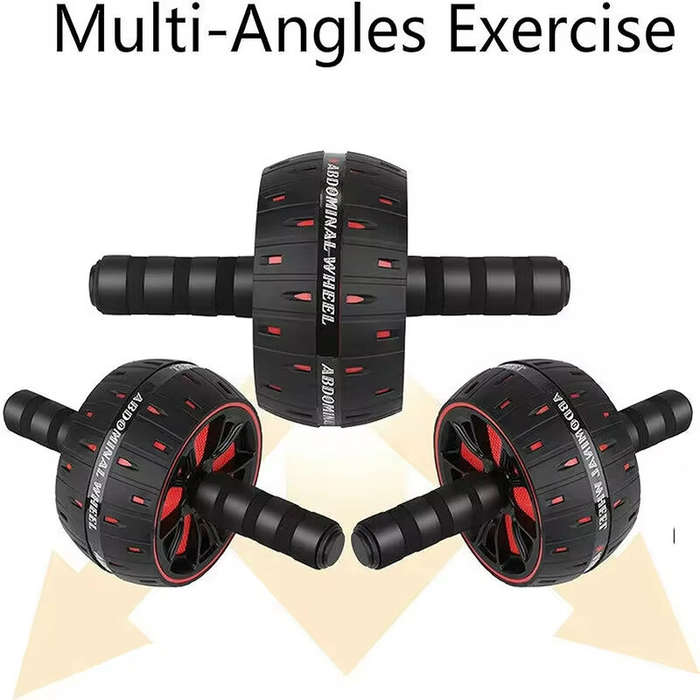 Black - KALOAD AB Roller Abdominal Tonifying Wheel Muscle Trainer Exercise Roller with Mat for Body