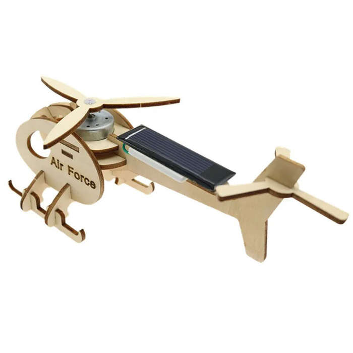 Mini Solar Plane Assembled Toy Kids Handmade Interesting Invention Educational Science Experiment DI
