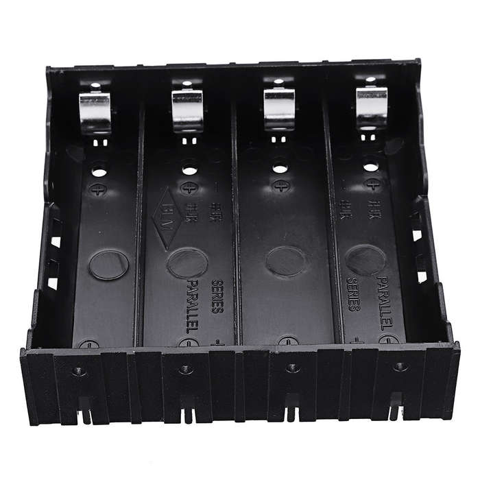 3pcs 4 Slots 18650 Battery Holder Plastic Case Storage Box for 4*3.7V 18650 Lithium Battery with 8Pi