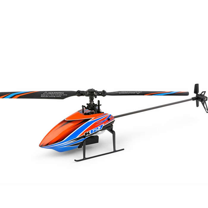 with 2 Batteries - XK K127 4CH 6-Axis Gyro Altitude Hold Flybarless RC Helicopter RTF