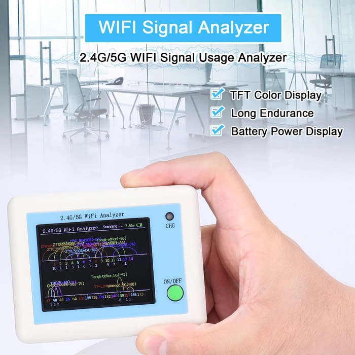 White - WIFI Signal Scanner 2.4G/5G WIFI Signal Usage Analyzer Router Management Assistant