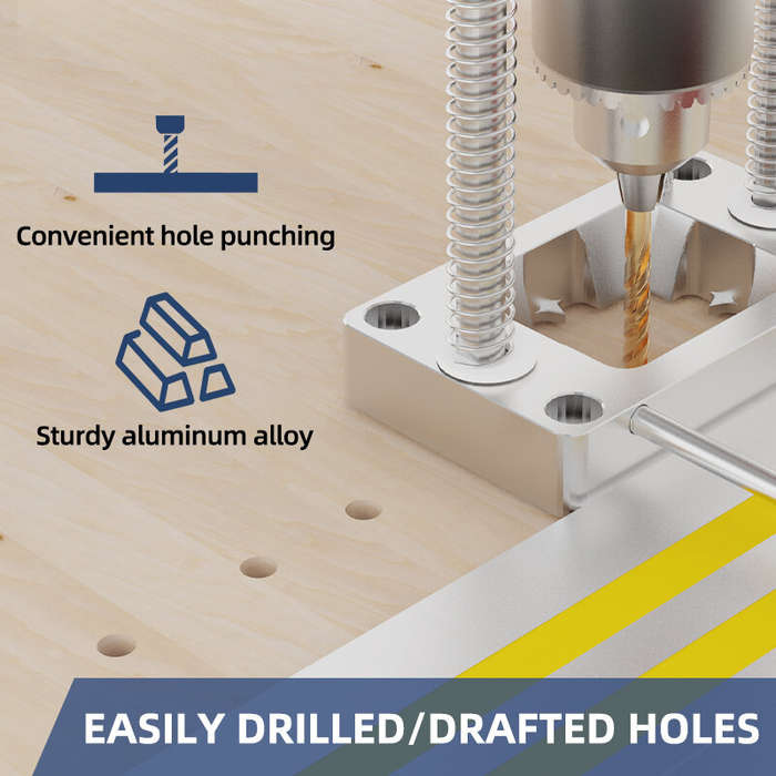 Red - ENJOYWOOD Precision Track Saw Rail Drill Guide Drilling Jig Hole Punch Locator for for Straigh