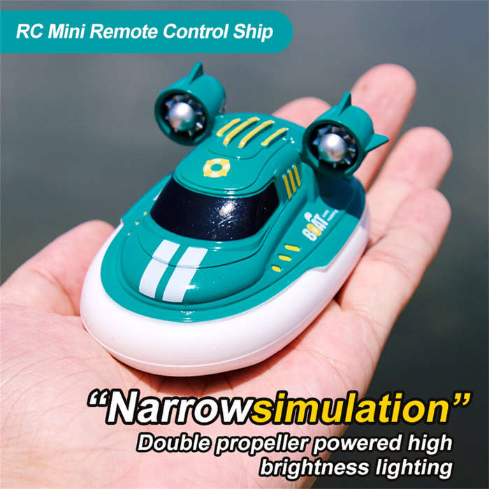 Green - S821 S822 RTR 1/32 2.4G Mini RC Boat Waterproof Remote Control Ship LED Light High Speed Pal