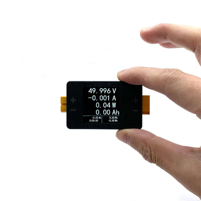 Black - XT60 8-150V Power Meter 1.5 Inch LCD Dual Directional Monitoring High Precision Real-Time Vo