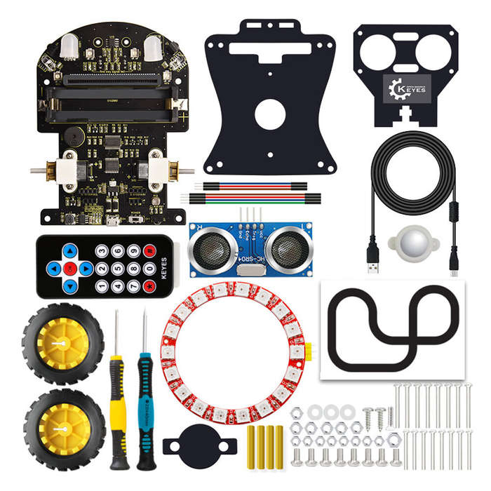 Micro:bit Smart Car Kit for Python Graphic Programming STEAM Educational Robot with/without Main Boa