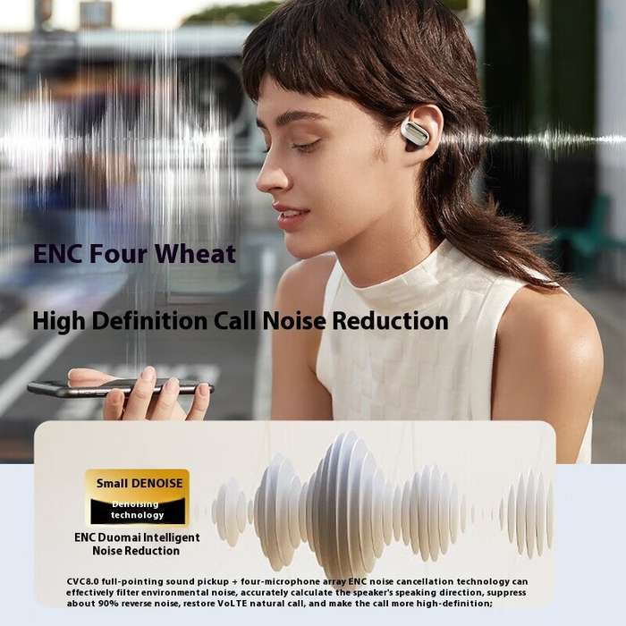 Black - Monster AC322 TWS Earbuds Wireless bluetooth 5.4 Earphone 14.2mm Speaker ENC Call Noise Canc
