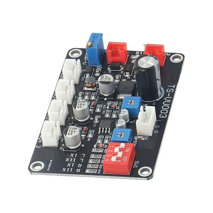 Black - TS-VU003 VU Meter Driver Board Adjust VU Meter Driver Panel Backlight High-Frequency Low-Pas