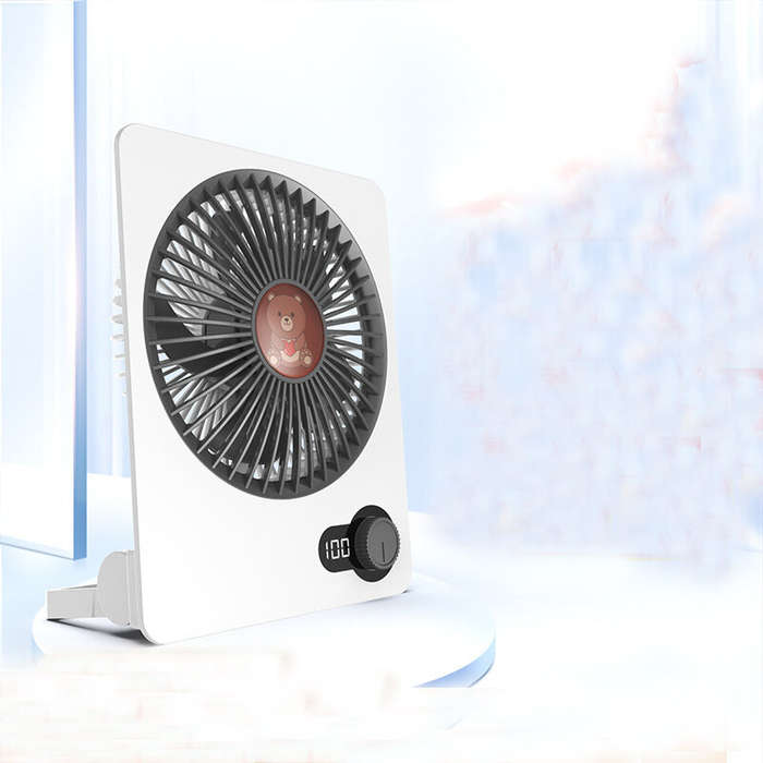 White - USB Desktop Fan Wall-Mounted High Wind Power 100-speed Adjustment USB Electric Fan 180 Adjus