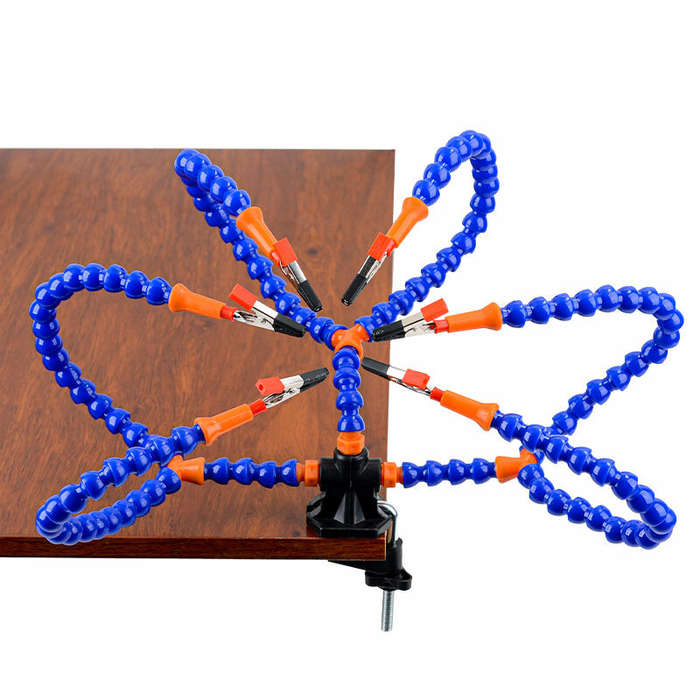 Multi Soldering Station Third Hand Tool With 6 Flexible Arms Soldeirng Iron Holder for PCB Welding R