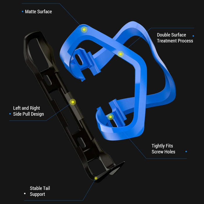 Black - ENLEE Bicycle Water Bottle Holder Lightweight Left-Right Side Pull MTB Bicycle Bottle Cages