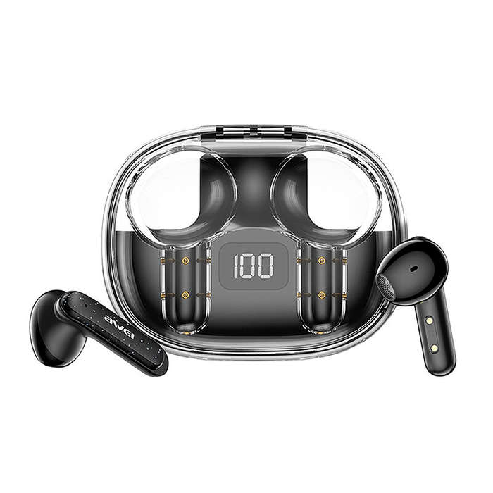 AWEI T86 TWS bluetooth 5.3 Earphone LED Digital Display 10mm Drive Unit HiFi Stereo Deep Bass ENC No
