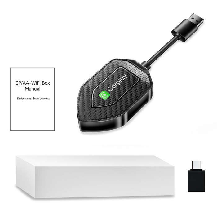 Green - 2 In 1 Wireless Carplay Box Wired To Wireless Carplay Module Smart Car Machine Interconnecti
