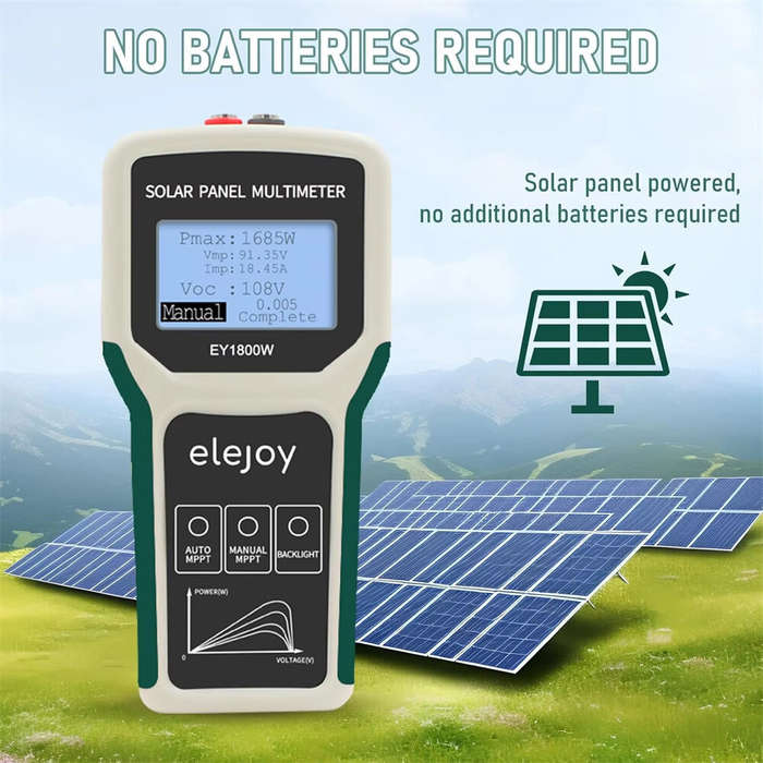 Green - EY-1800W Solar Panel Tester Solar MPPT Meter Multimeter 5-1800W Power Range 20-120V Voltage