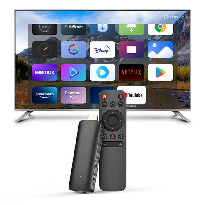 Black - D6 Android 10 TV Stick Allwinner H313 4K 1080P WiFi 6 2.4/5.8G Smart TV Sticks for Google Yo
