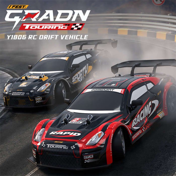 Black - HW Y1806 RTR 1/16 2.4G 4WD Drift RC Car High Speed Racer LED Light Radio Control On-Road Rac