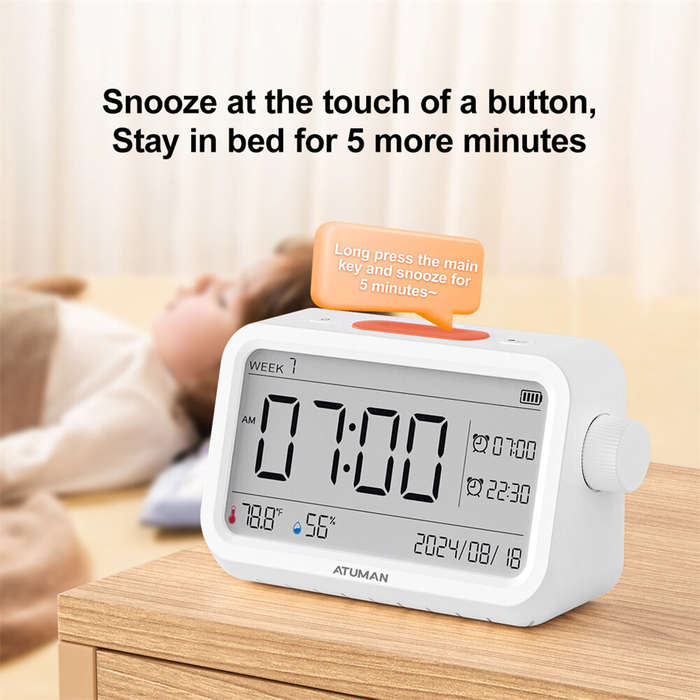 MT2 - Atuman MT2 3in1 Multifunctional Hygrometer Alarm Clock Timer -9.9C~60C LCD Display Temperature