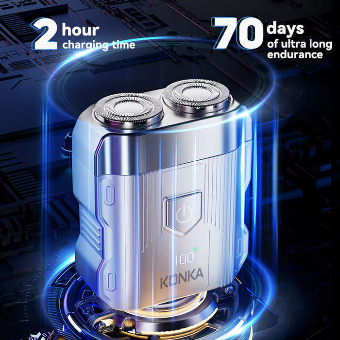 Rechargeable - KONKA KTXD-7001S Portable Mini Shaver Men Electric Shaver Beard IPX7 Waterproof Recha