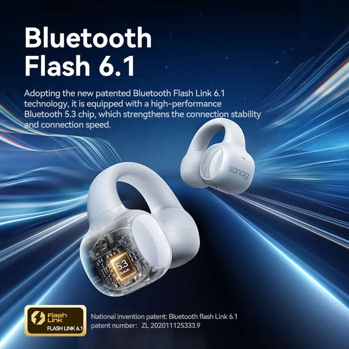 Black - Sanag S3 Pro TWS bluetooth Headset AI Smart Screen Earphone LED Touch Screen 360 Stereo Bass