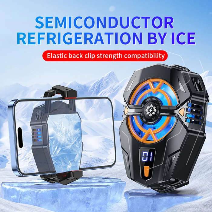 No Digital Display - J20 Digital Display Mobile Phone Radiator Three Speed Adjustable Cooling Mobile