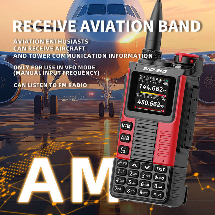 Blue - Baofeng K67 PRO Multi-Band Walkie Talkie 2600mAh Battery Six Bands Receive FM Radio NOAA Weat
