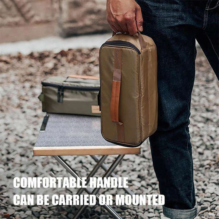Khaki - IPRee Large Capacity Light Weight Bag Picnics Travel Gadget Carring Out Shower Box Camping S