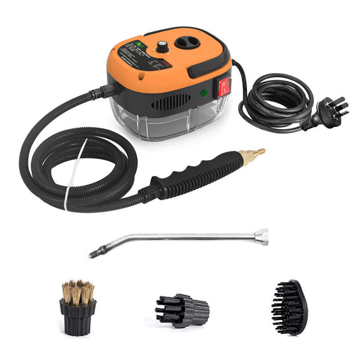 White - 2500W High-Temperature High-Pressure Steam Cleaner 230V 901ml Capacity 4 Temperature Levels
