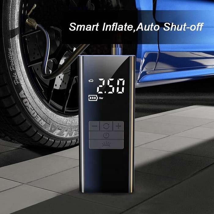Cordless Tire Inflator Air Compressor Power Bank Portable Digital Tire Pump Fast Inflate Air Pump LE