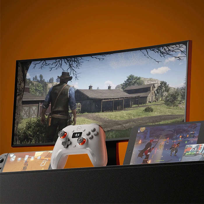 White - BIGBIG WON Aether C6 2.4G Wireless Gaming Controller with Hall Effect Joysticks and Triggers