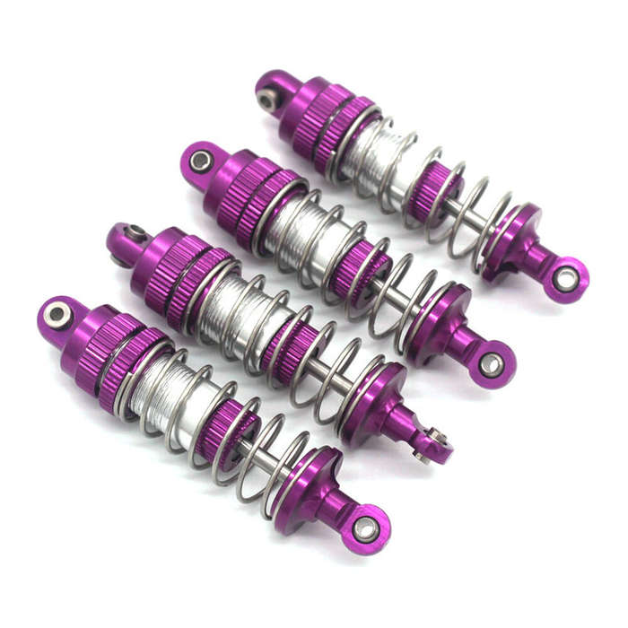 Purple - 4PCS Upgraded Metal Parts Oil Filled Shock Asborbers Damper for MNRC MN128 MN86s G500 1/12