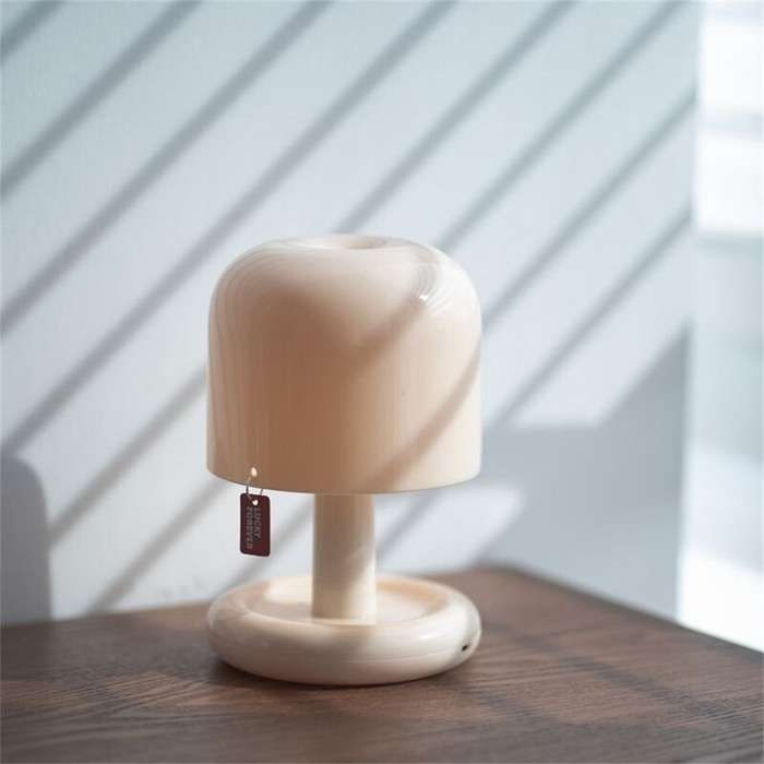 White - USB Rechargeable Creative LED Touch Table Lamp Creative Atmosphere Light Desk Lamp for Livin