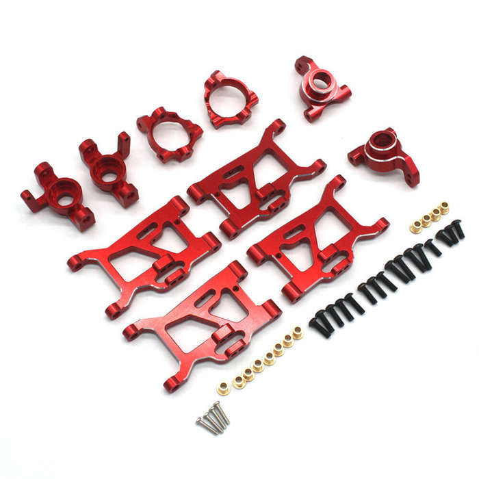 Red - Upgraded Metal Parts Suspension Swing Arm Steering Cup Set for 1/14 1/16 ZD Racing MT16 Rlaarl