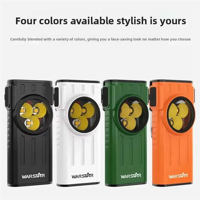 Green - Warstar WT3 260LM EDC LED Keychain Flashlight With White Red Light Type-C Rechargeable Porta