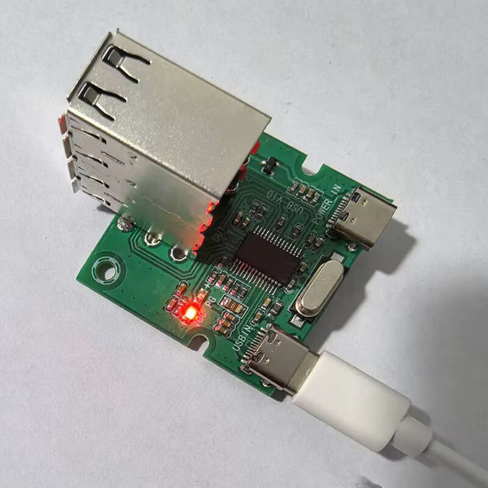 Only Board - Type-C to USB 2.0 Hub 4-Port Controller Expansion Module USB 2.0 to 4 Channel Way Split