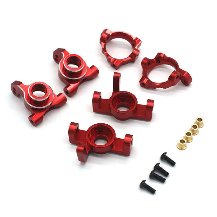 Sky Blue - Upgraded Metal Parts Rear Wheel Seat Steering Cup C Hub Set for 1/14 ZD Racing MT16 Rlaar