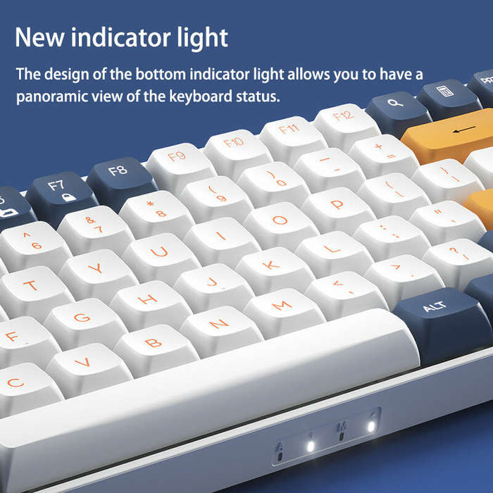 Aigo A108 Gaming Mechanical Keyboard 110 Key Hot Swap 2.4G Wireless Type-c Wired Yellow Switch Recha