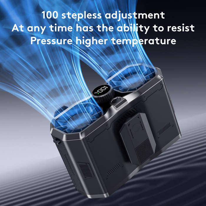 Black - Tevorex 10000mAh Portable Outdoor Waist Mounted Air Conditioning Fan Waist Hanging Fan Cooli
