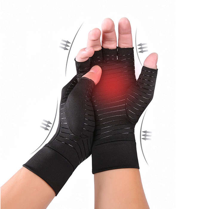 XL - KALOAD 1Pairs Copperion Arthritis Compression Gloves for Adult Relieve Hand Pain Swelling Carpa