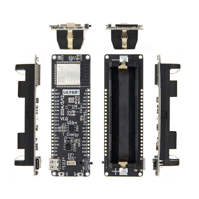 With Battery Holder - LILYGO T-Energy-S3 ESP32-S3 Development Board 16MB Flash with 18650 Battery Ho