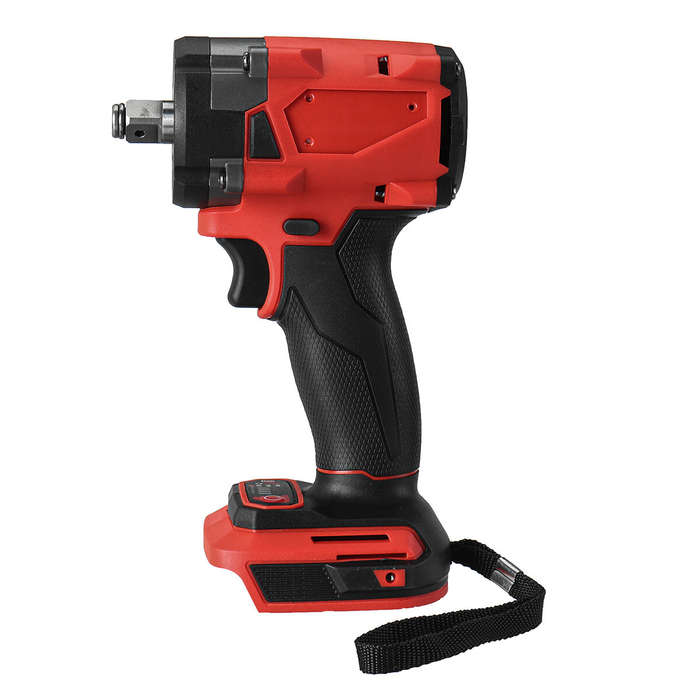 Red - Cordless Electric Wrench 2000N.M High Torque Brushless Motor LED Work Light Adapted to 18V Bat