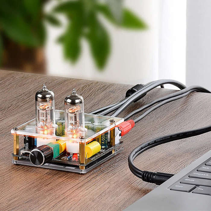 HiFi Tube Preamp 6A2 Tube Preamplifier Amplifiers Upgraded Bile Buffer Auido Amp Speaker Sound Ampli