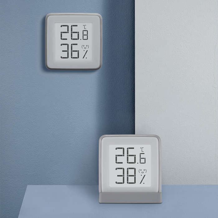 [Upgrade Version] MMC E-Ink Screen BT2.0 Smart Bluetooth Thermometer Hygrometer Works with App Home