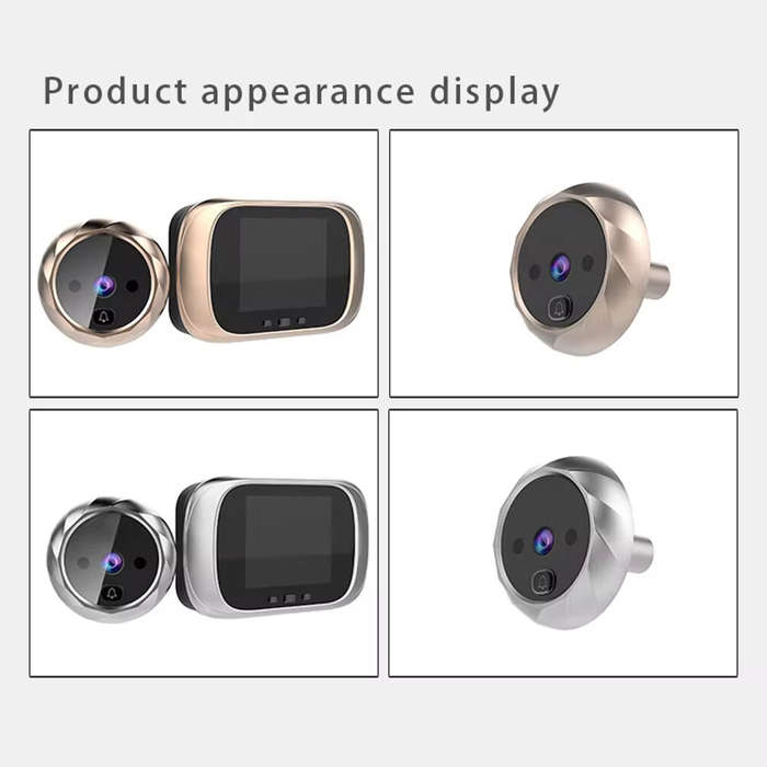 Gold - DD1 Digital Door Viewer Peephole Door Camera Doorbell 2.8-inch Night Vision Photo Shooting Di