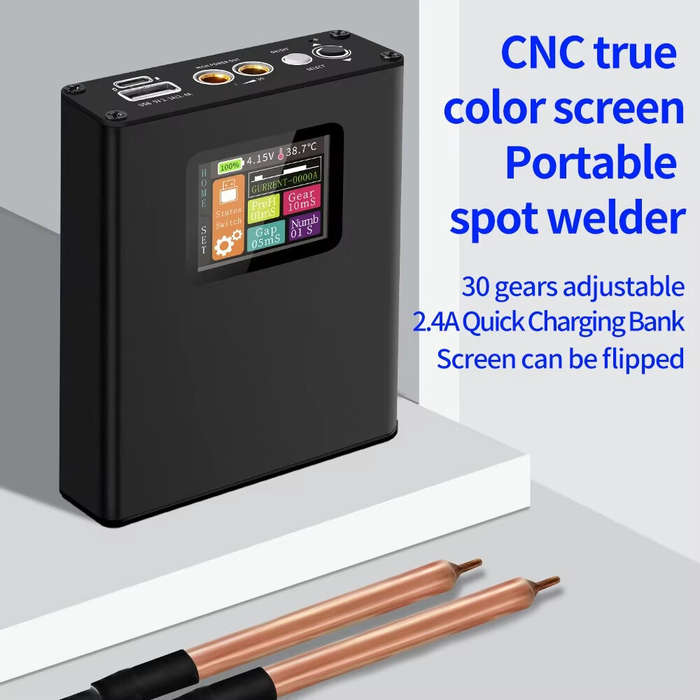 Black - Digital Display Spot Welder 0.1-0.25MM Nickel Welding Handheld Machine Digital 18650 Lithium