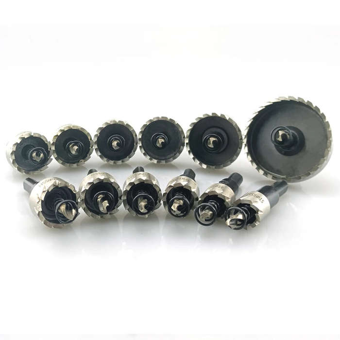 12PCS High-Speed Steel Hole Saw Set 15-50mm HSS4241 Drill Bit Alloy Metal Cutting Tool for 2mm Thick