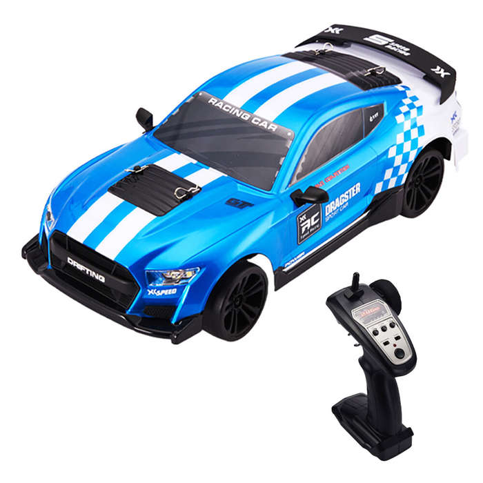 Green - HX 1/14 2.4G 4WD RC Car Gyro Racing High Speed Drift Toy Full Proportional w/ Light