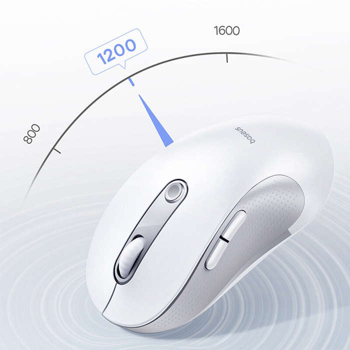 Pink - Baseus F02 2.4G Ergonomic Wireless Mouse 1600 DPI Portable Mute Mice for Laptop Computer PC M