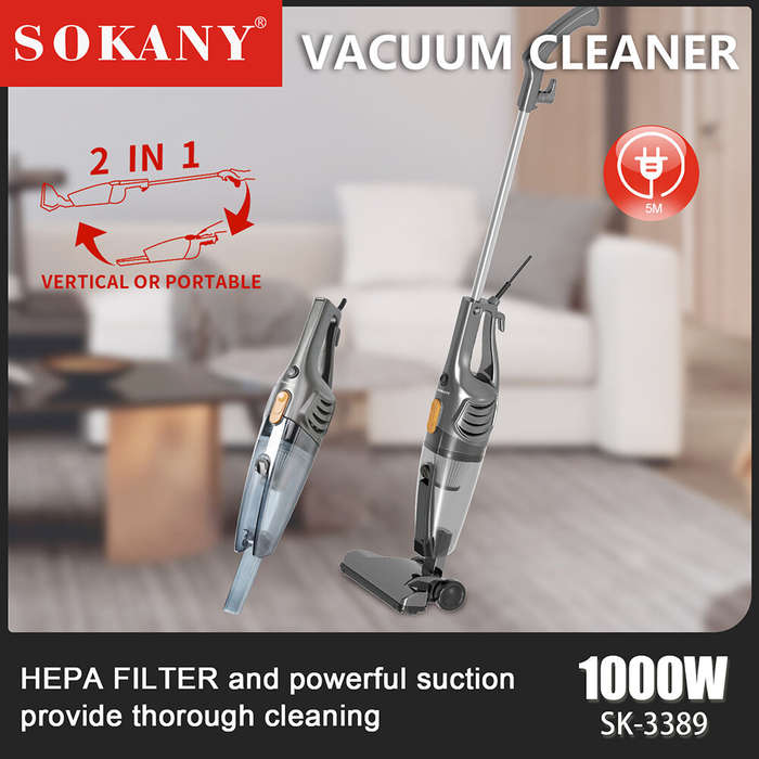 EU Plug - SOKANY 1000W Vacuum Cleaner Household Multi-Function Handheld Vacuum Cleaner Mite Removal