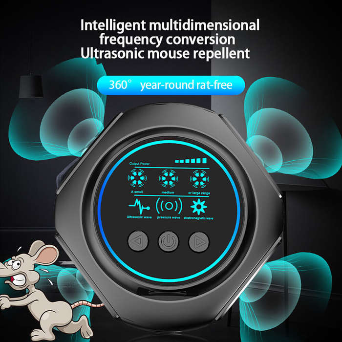 #01 - 20kHz - 45kHz Ultrasonic Mouse Repeller High Power Mosquito Repeller Insect Repeller 360 Repel