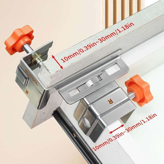 2 PCS - 2pcs Adjustable Drawer Front Clamps Stainless Steel DIY Cabinet Assembly No Tools Needed Fit